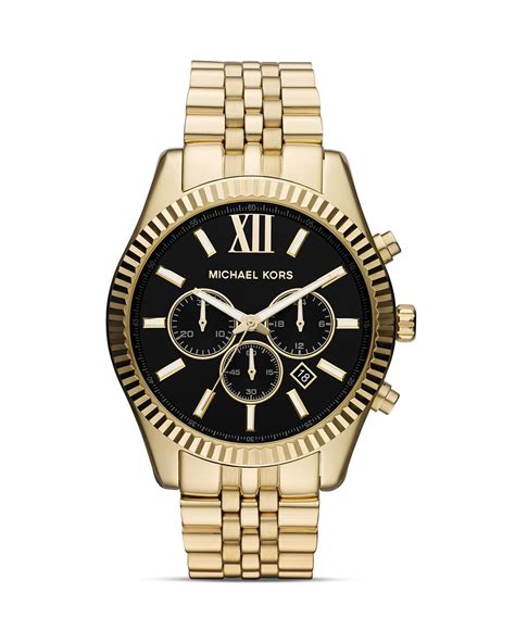 michael kors men's lexington chronograph watch|oversized lexington gold tone watch.